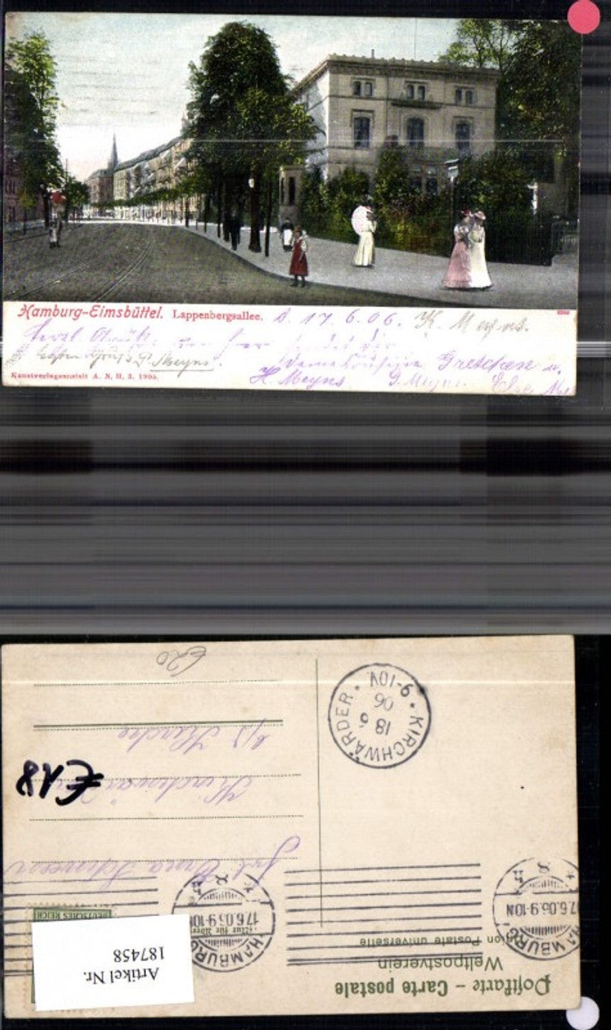187458, Hamburg Eimsbüttel Lappenbergsallee View with people