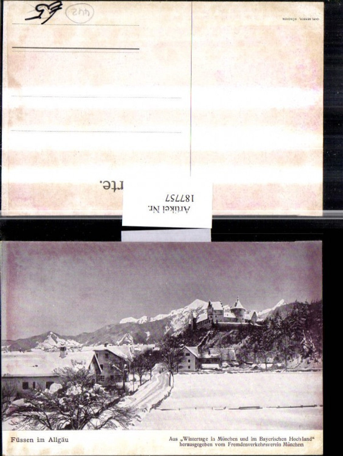 187757,Füssen im Allgäu Teilansicht Burg Winterbild
