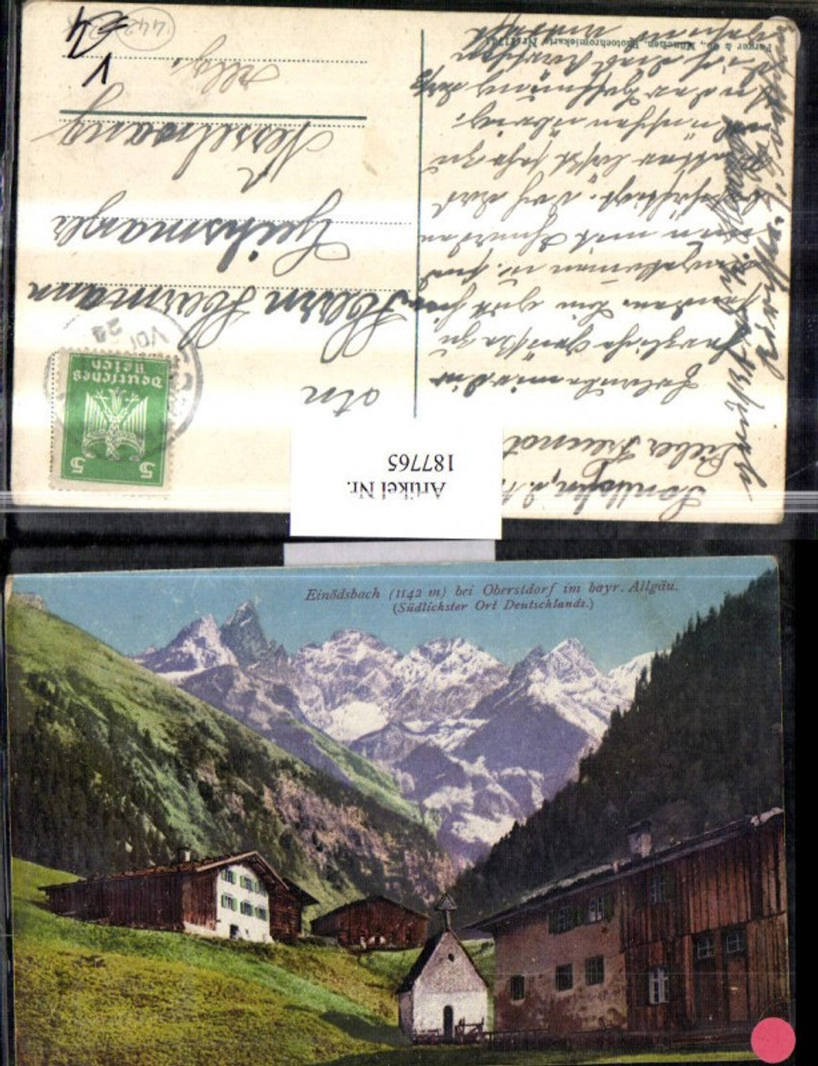 187765,Einödsbach b. Oberstdorf im bayrischen Allgäu Totale pub Purger & Co 11741