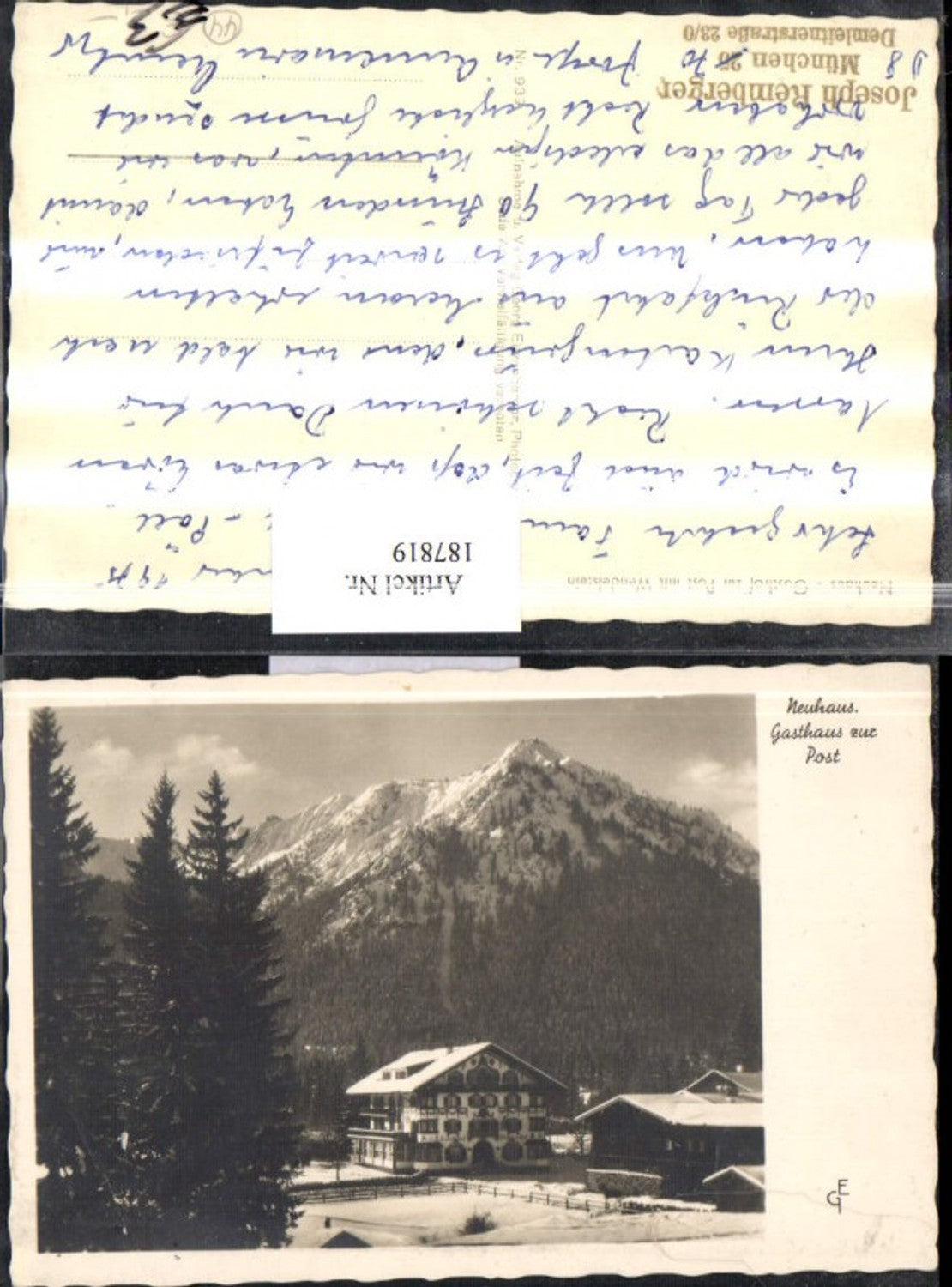 187819,Neuhaus Gasthof zur Post m. Wendelstein