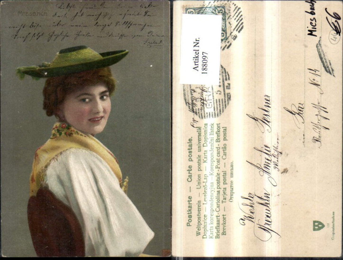 188097,Miesbach Frau Tracht Typen