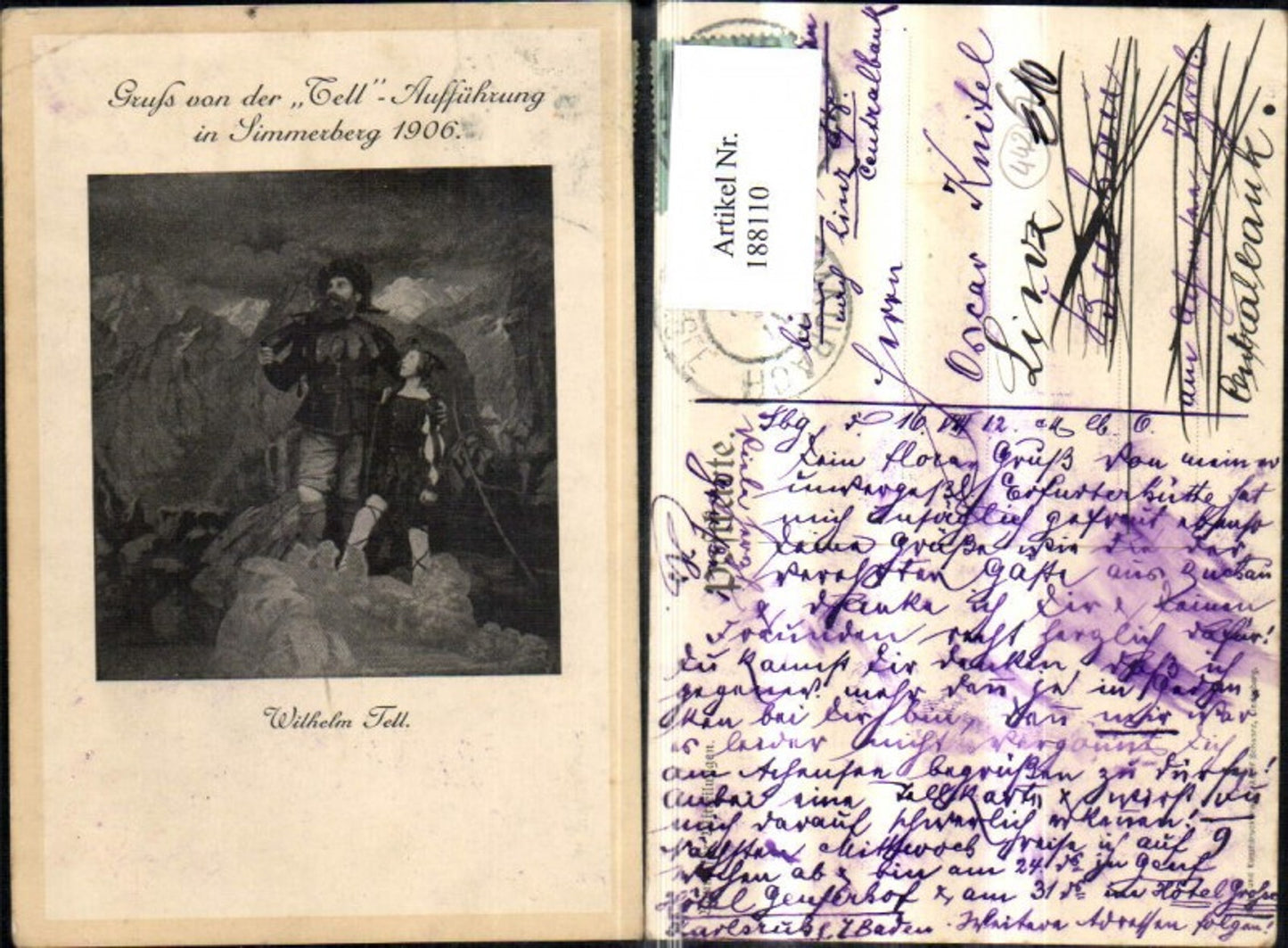 188110,Simmerberg Lindau Wilhelm Tell Aufführung 1906