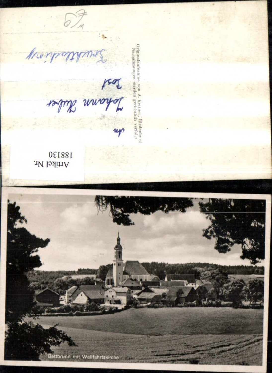 188130,Bettbrunn Kösching m. Wallfahrtskirche