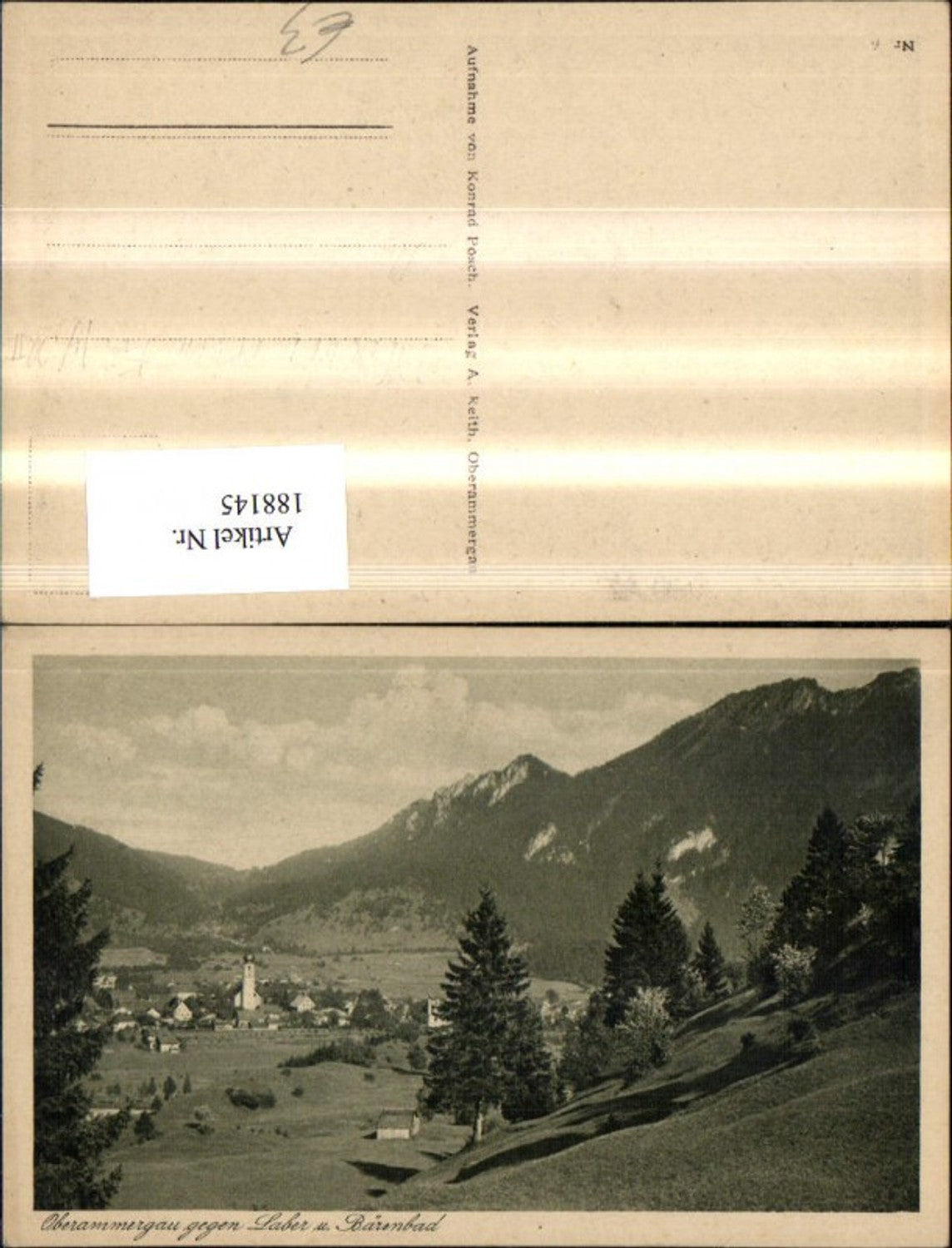 188145, Oberammergau against Laber and Bärenbad