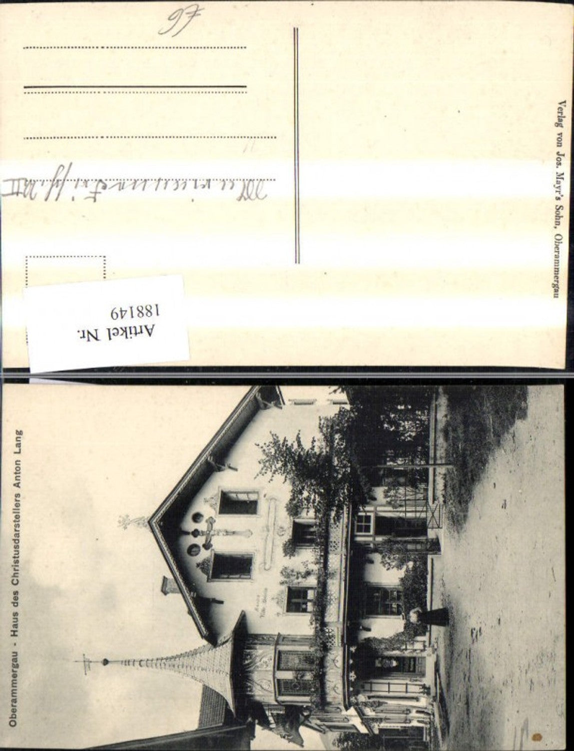 188149,Oberammergau Haus d. Christusdarstellers Anton Lang