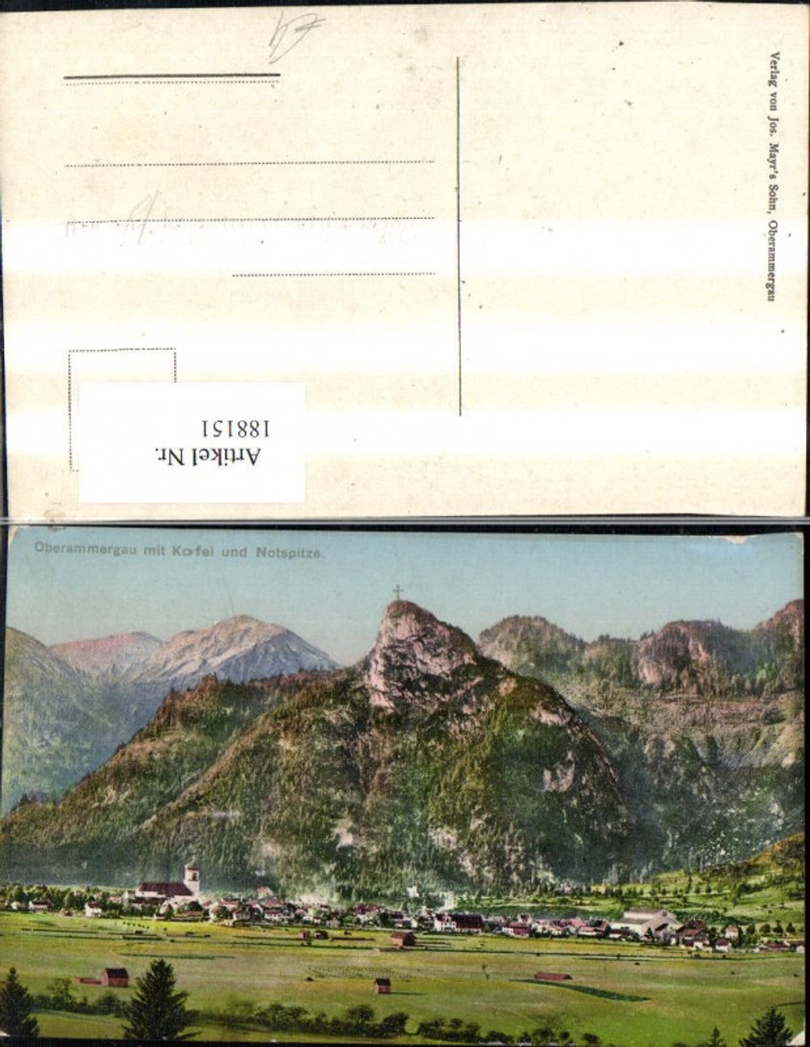 188151,Oberammergau m. Kofel u. Notspitze