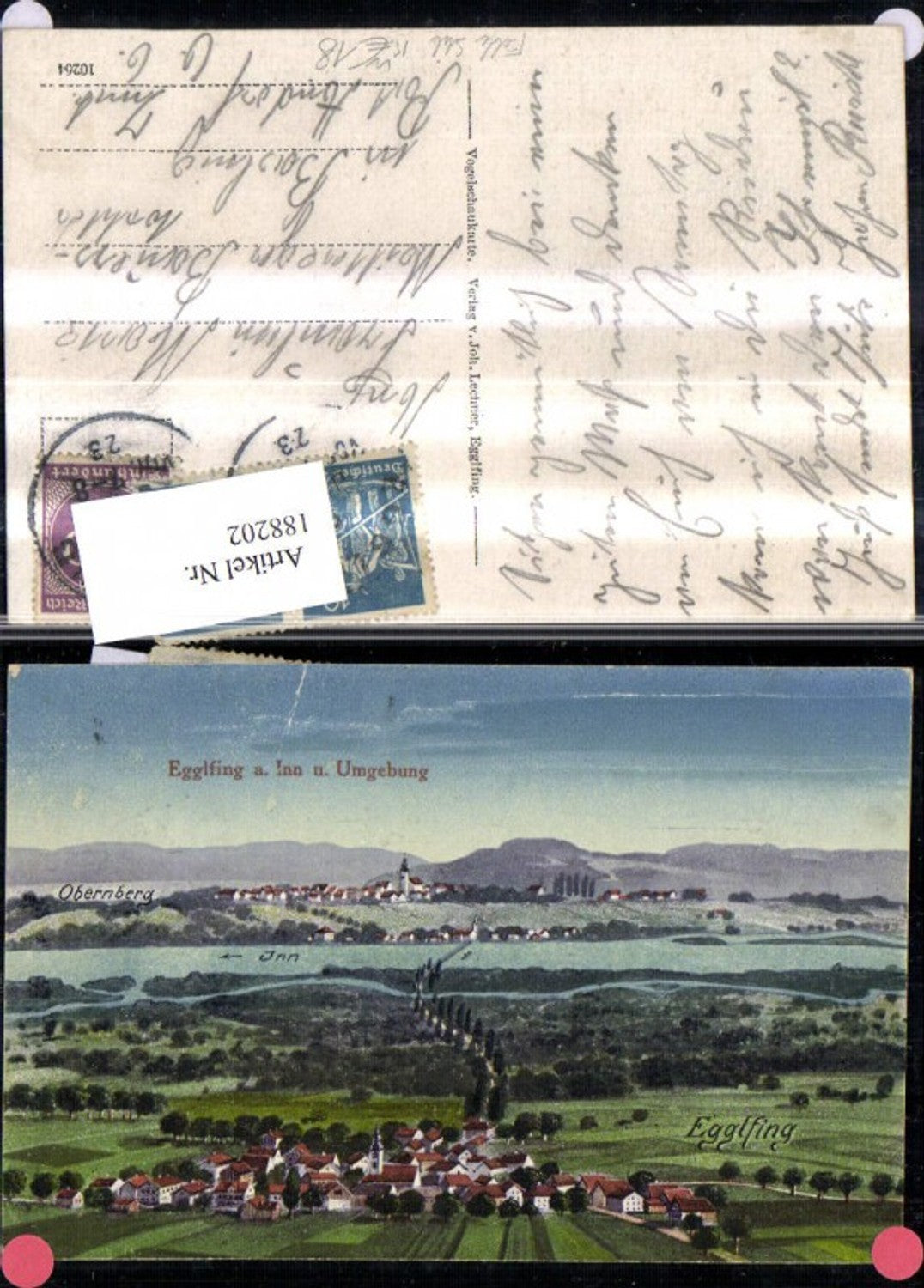 188202,Künstler Ak i. E. Felle Stil Egglfing a. Inn u. Umgebung