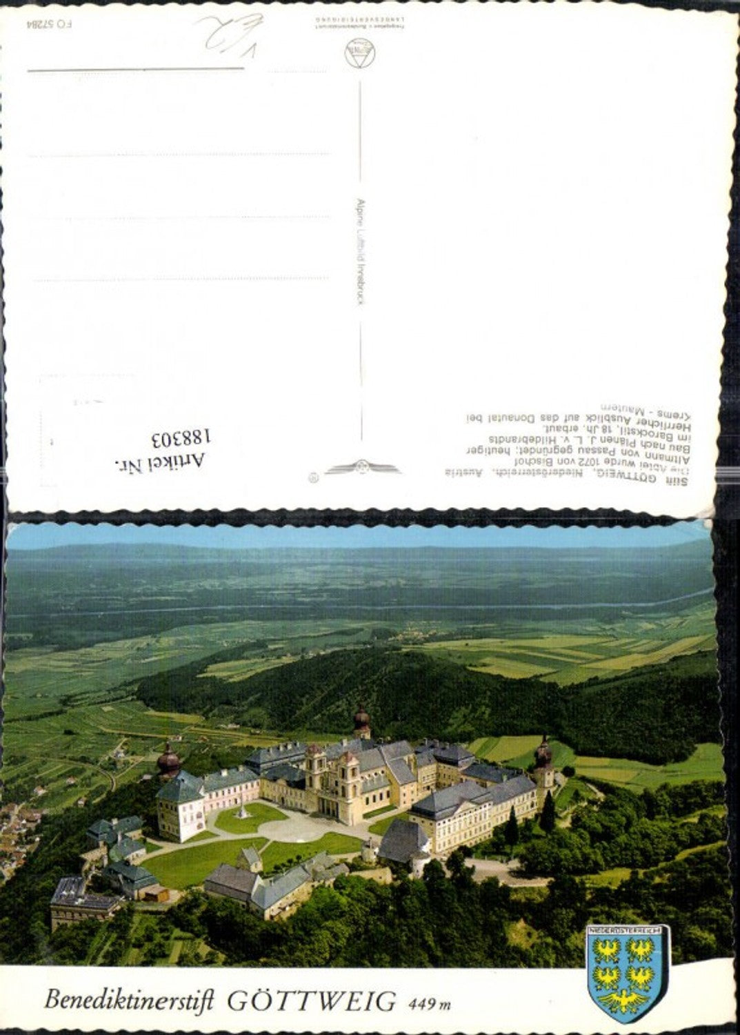 188303,Göttweig Benediktinerstift Luftbild pub Alpina Druck