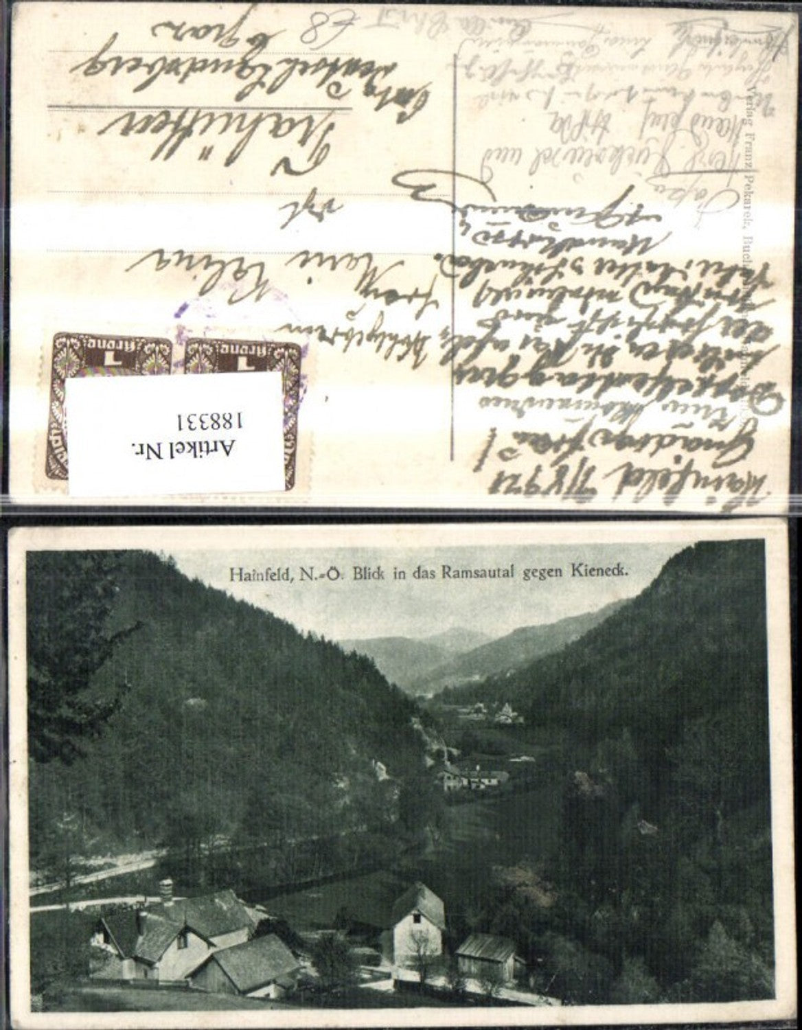 188331,Hainfeld Blick i. d. Ramsautal geg. Kieneck Totale