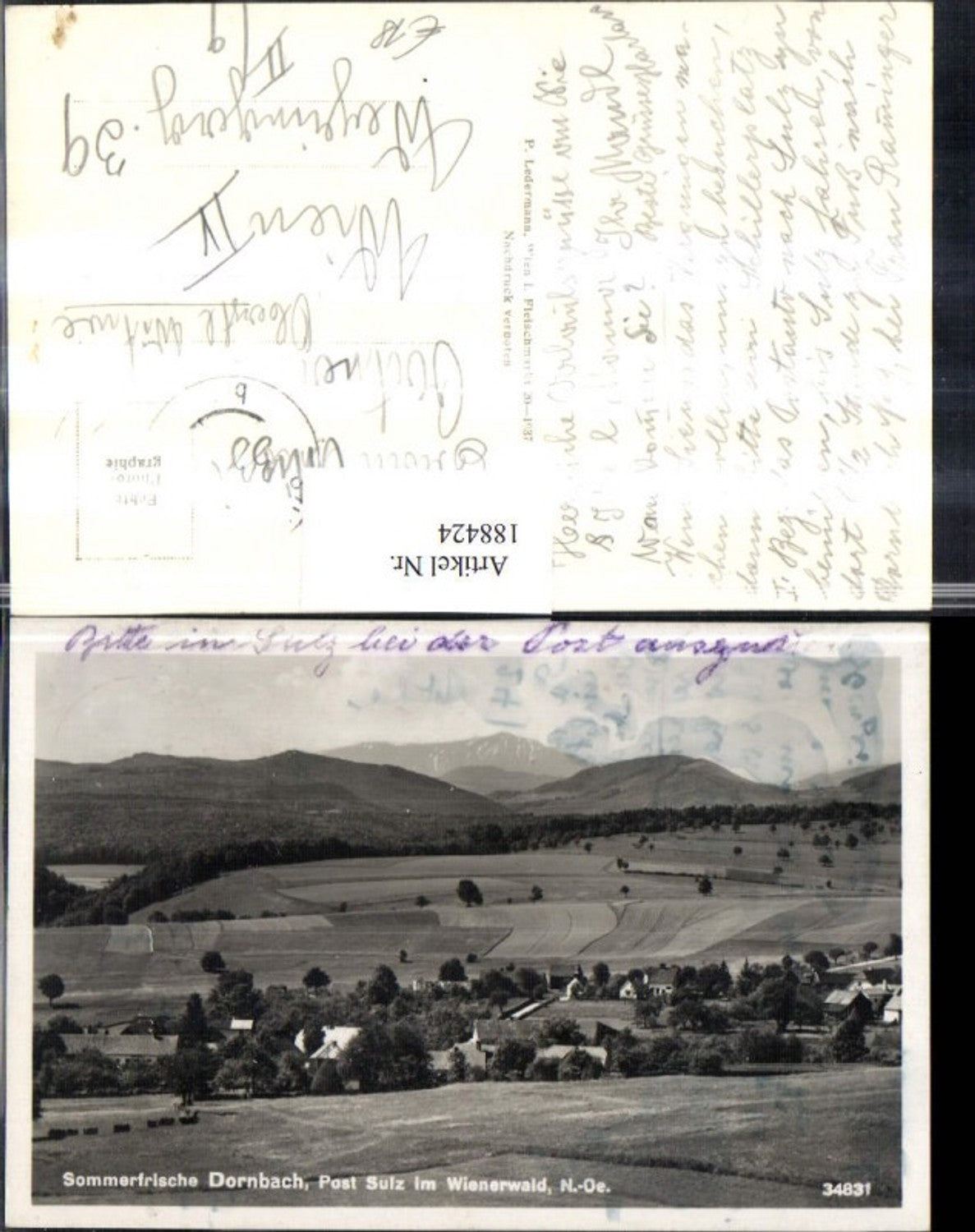 188424,Dornbach Totale Post Sulz im Wienerwald