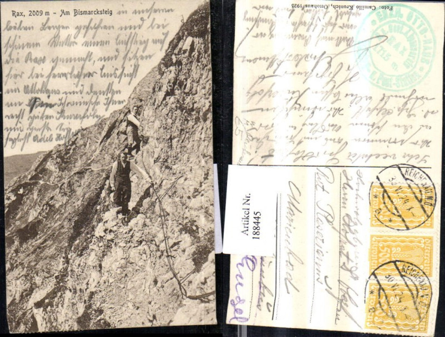 188445,Rax Am Bismarcksteig b. Reichenau Wanderer Bergsteiger
