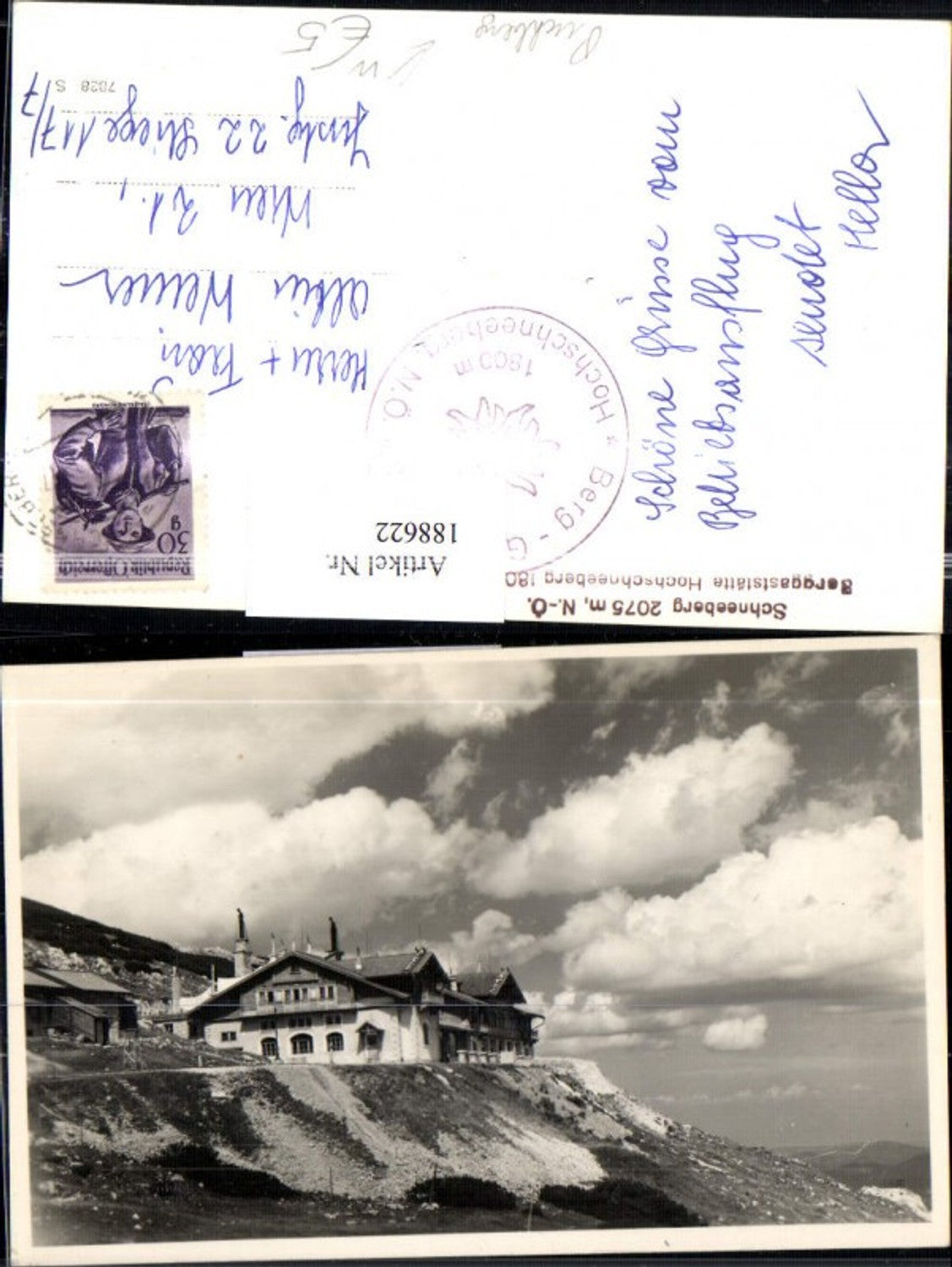 188622,Schneeberg b. Puchberg Berggaststätte Hochschneeberg