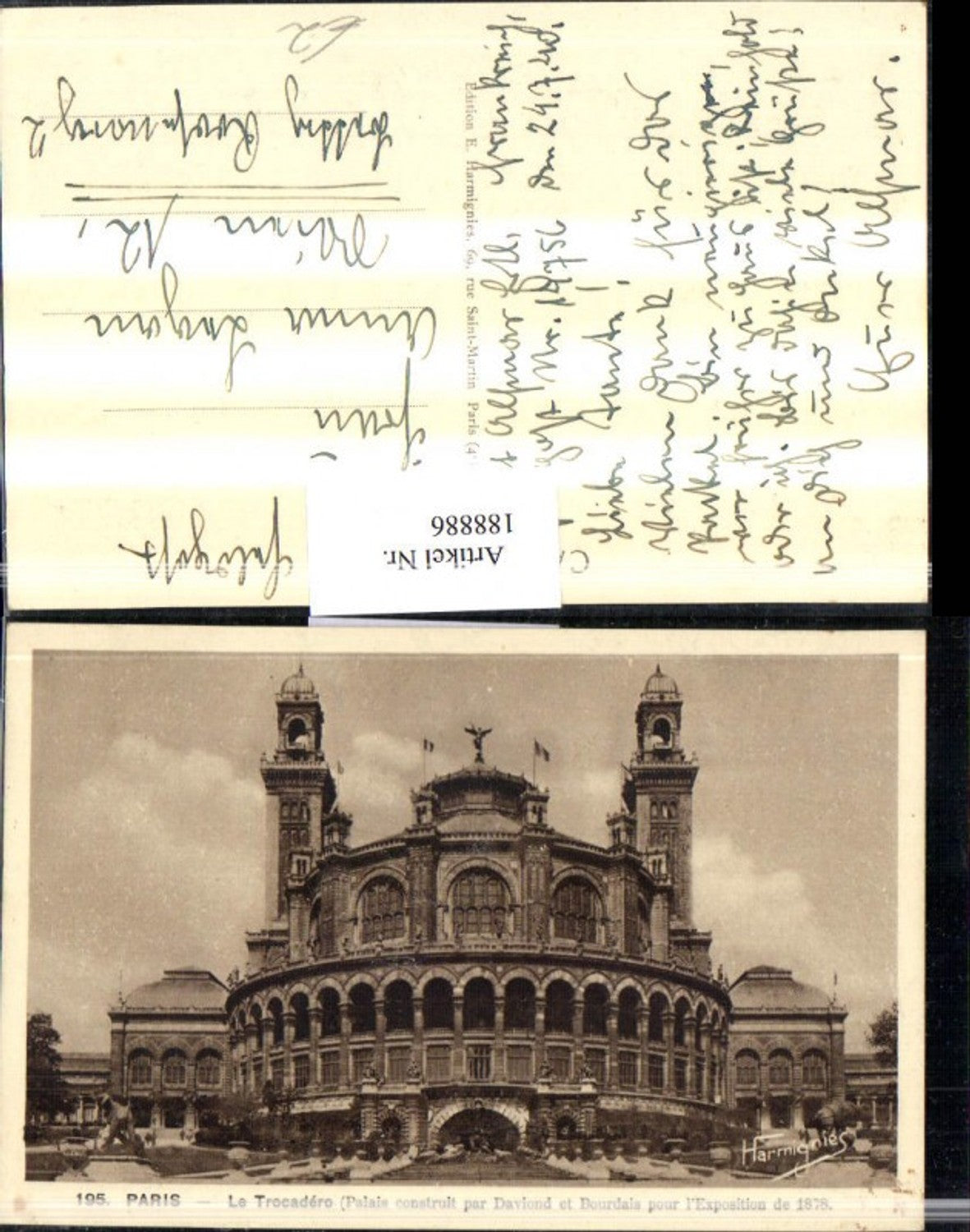188886,Frankreich Paris Le Trocadero Palais Gebäude
