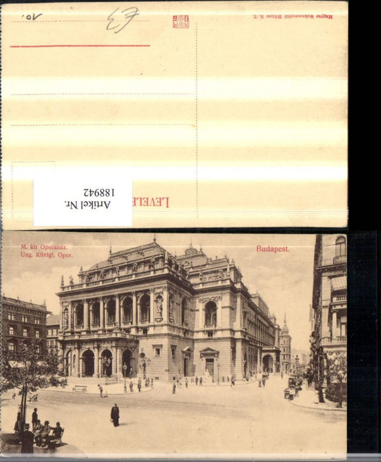 188942,Ungarn Budapest Ung. Königl. Oper Theater