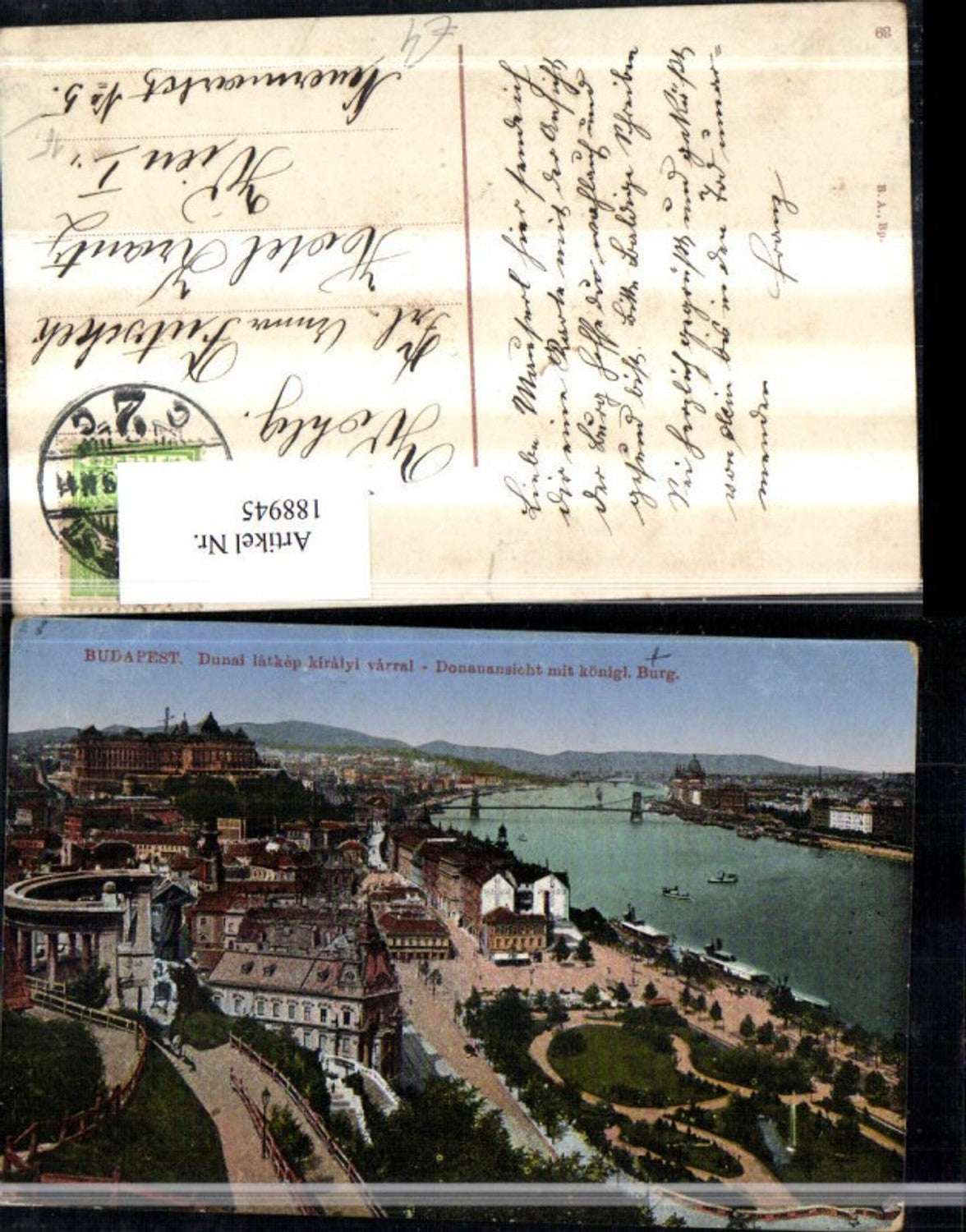 188945,Ungarn Budapest Donauansicht m. Königl. Burg