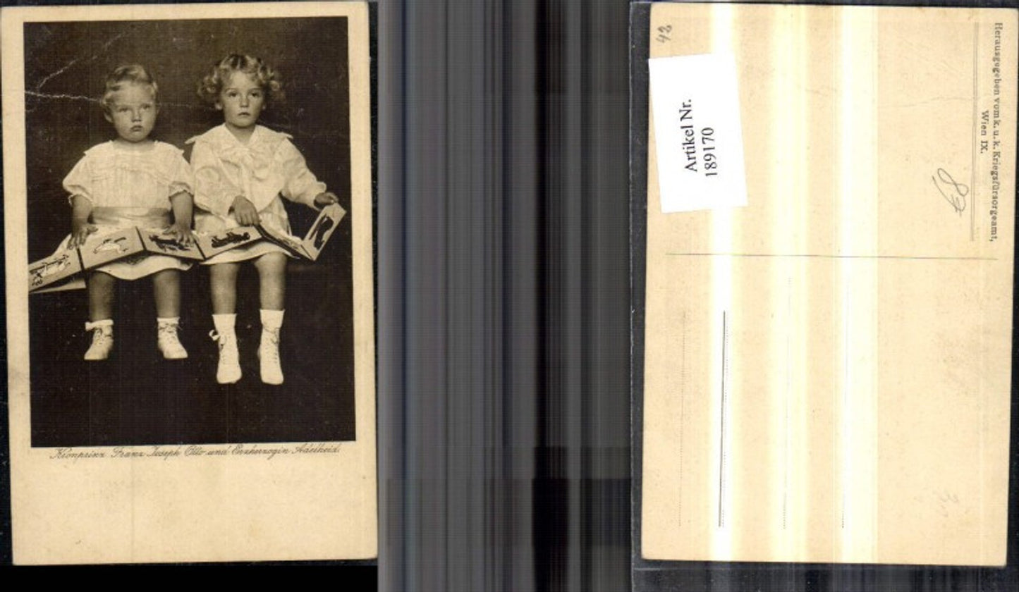 189170,Kronprinz Franz Joseph Otto u. Erzherzog Adelheid