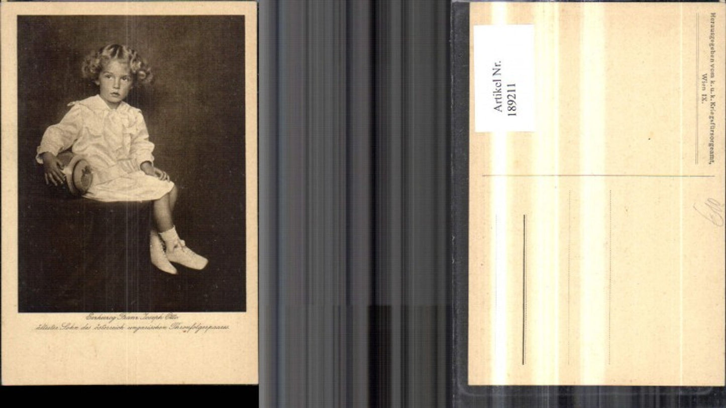 189211,Kronprinz Kaiser Otto v. Habsburg Österreich Kinderportrait