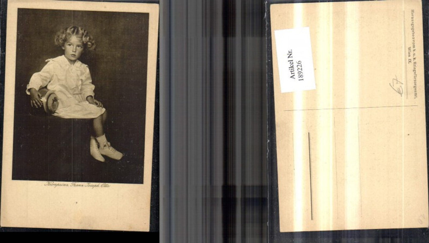 189226,Kronprinz Kaiser Otto v. Habsburg Österreich Kinderportrait