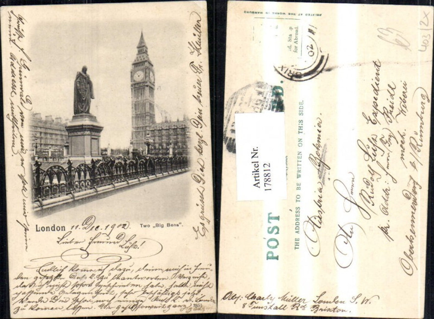 Alte Ansichtskarte – Old Postcard