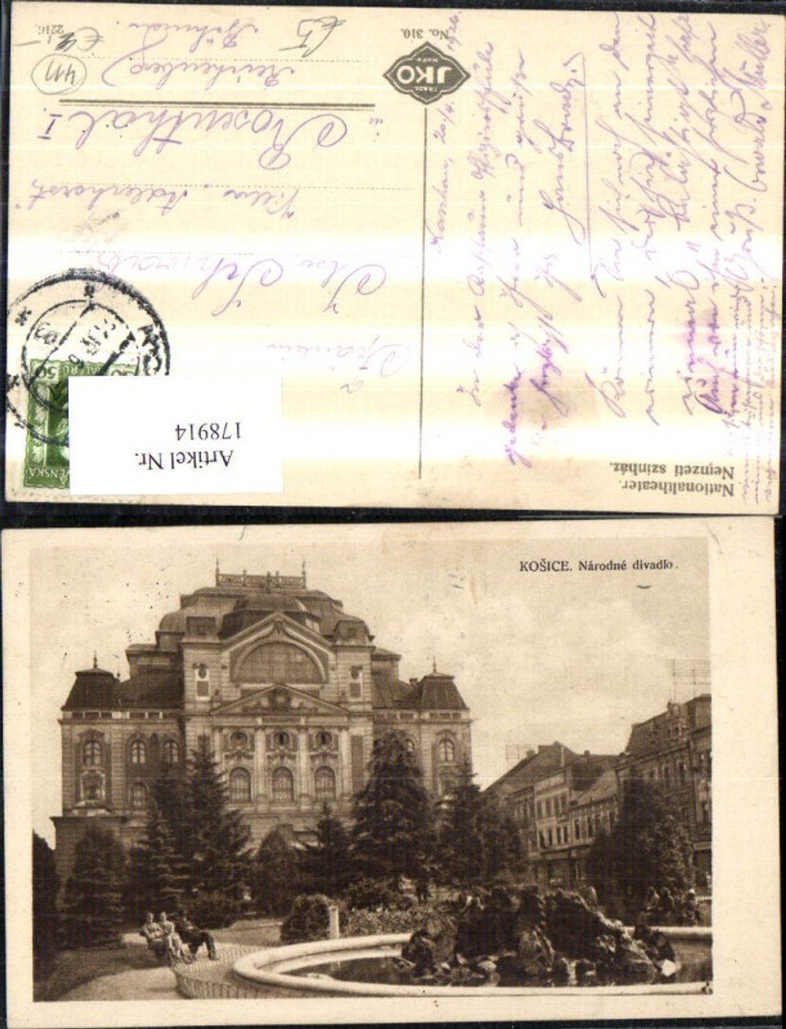 178914,Slowakei Kosice Narodne divadio Nationaltheater Theater
