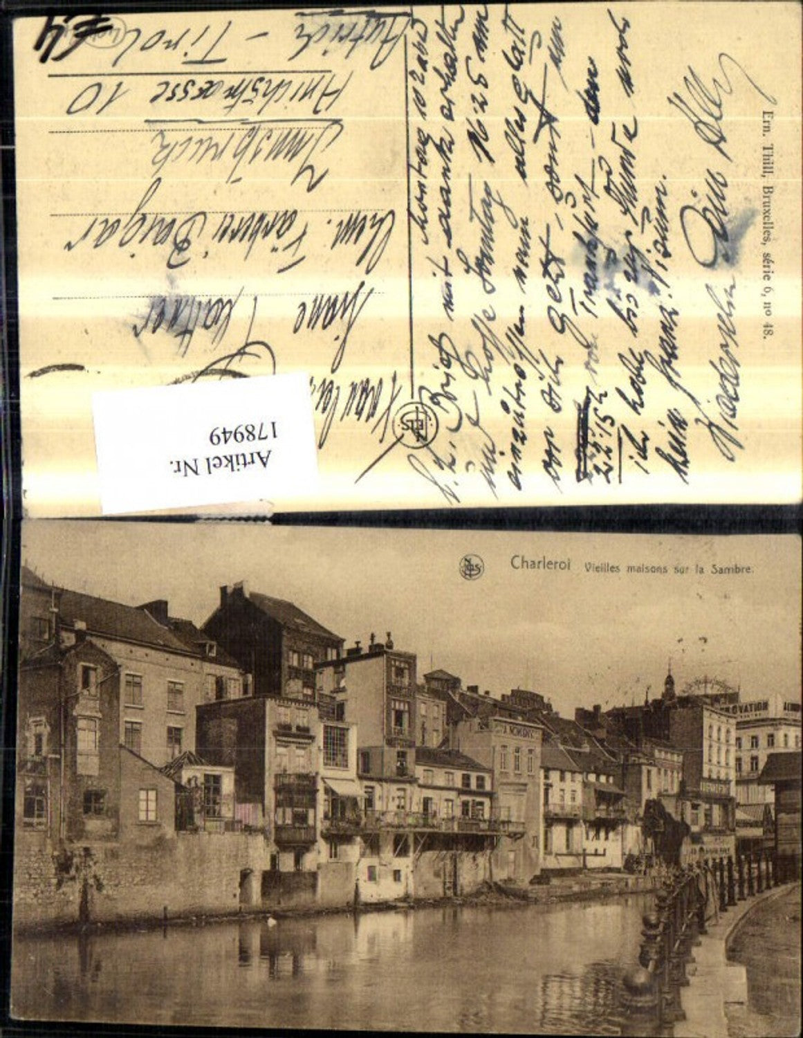 178949,Belgien Charleroi Vieilles maisons sur la Sambre