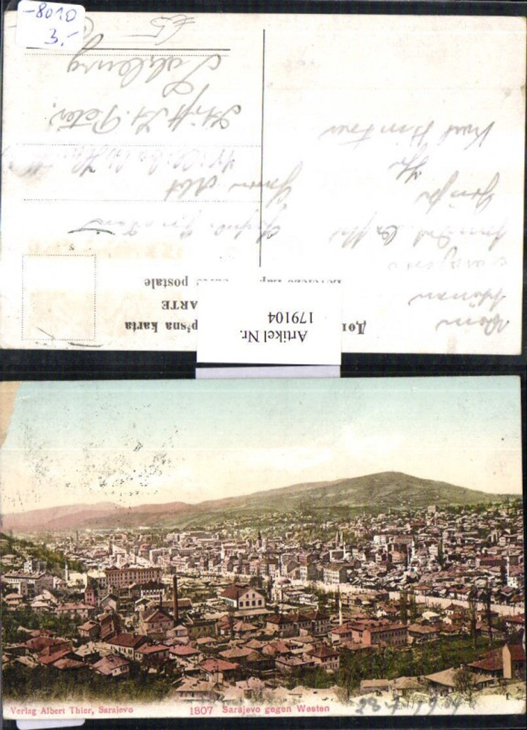 179104,Bosnien u. Herzegowina Sarajevo geg. Westen Totale