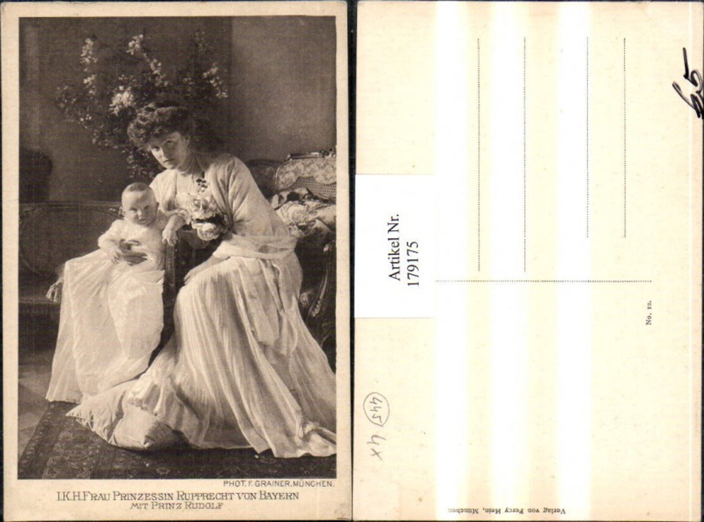 179175,Frau Prinzessin Rupprecht v. Bayern m. Prinz Rudolf