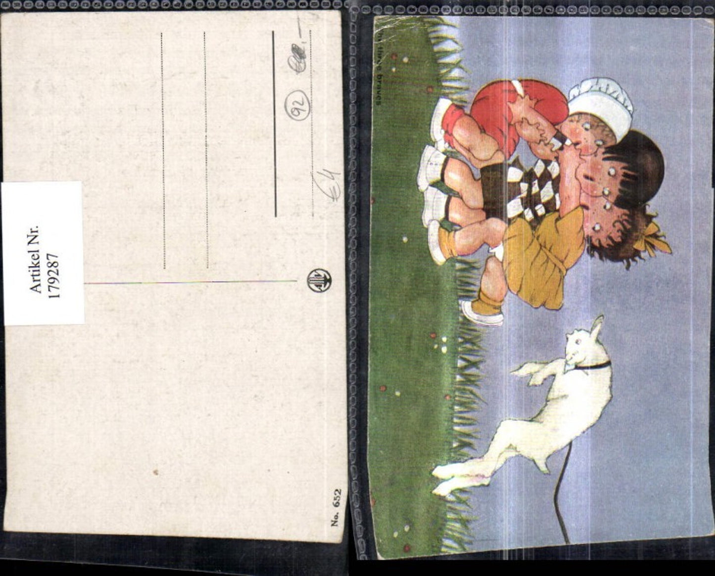 179287,Kinder Mädchen m. Ziege