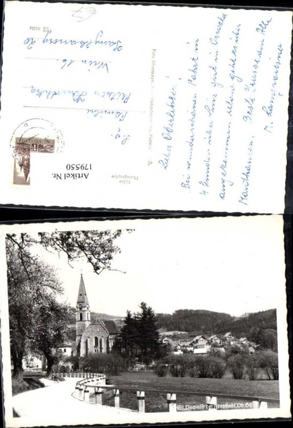 179550,St Oswald b. Freistadt Foto Ak Teilansicht