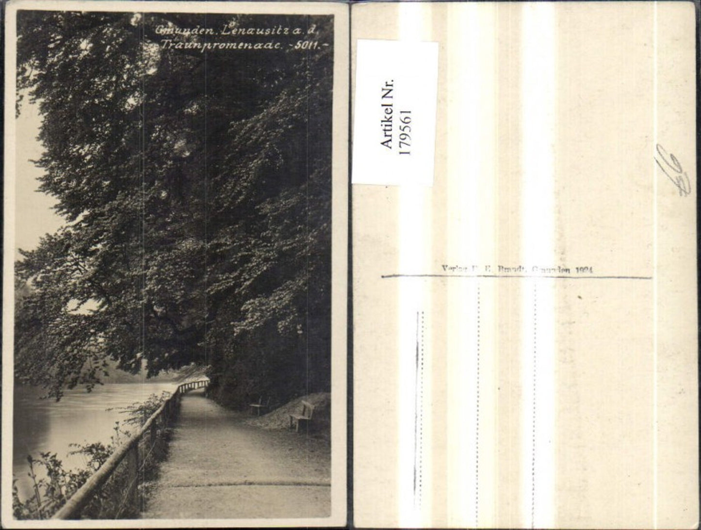 179561,Gmunden Lenausitz a. d. Traunpromenade Foto Ak