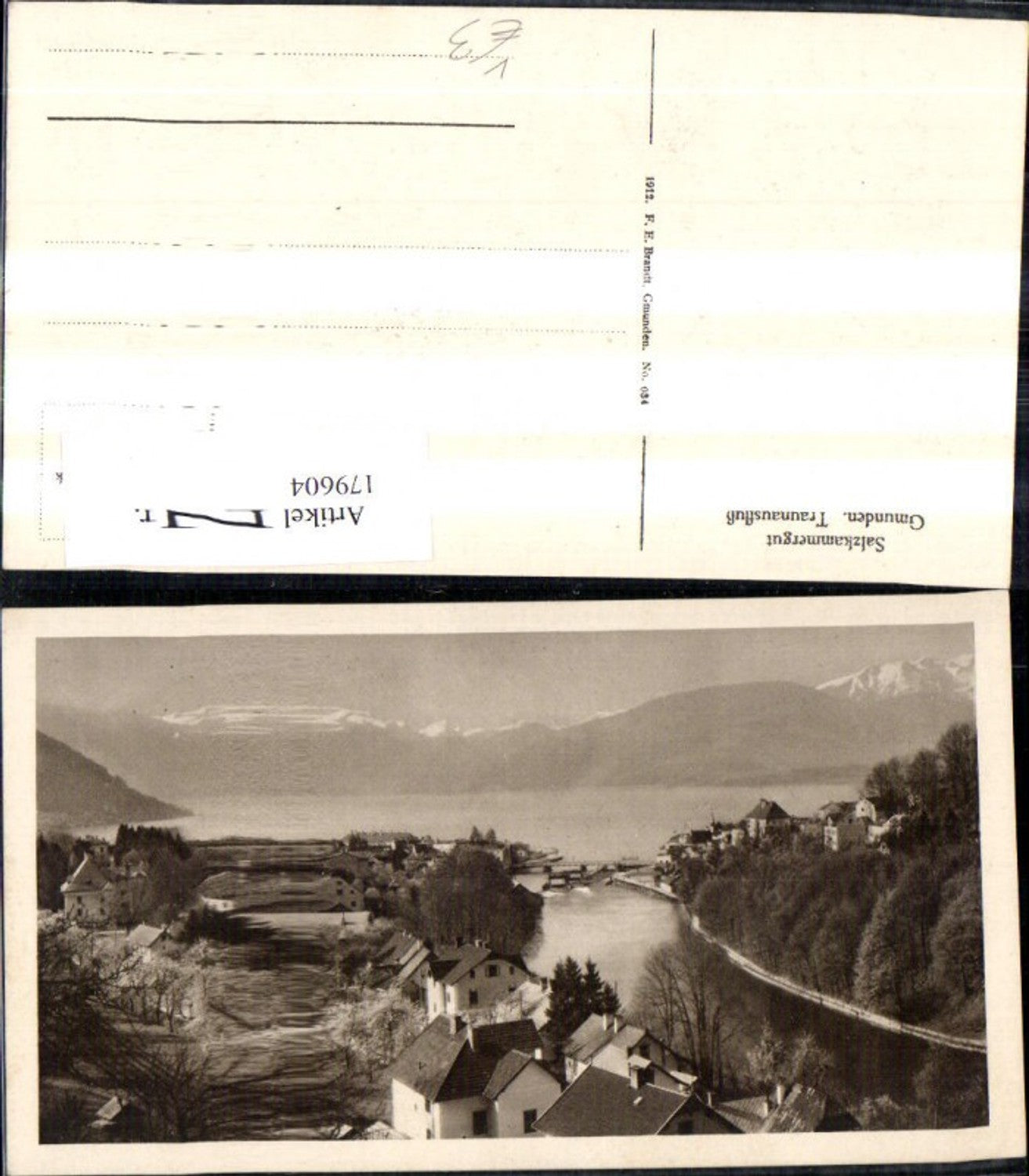 179604,Salzkammergut Gmunden Teilansicht Traunausfluss pub Brandt 034