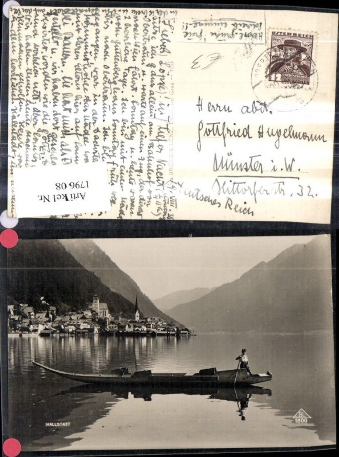 179608,Hallstatt Teilansicht Boot