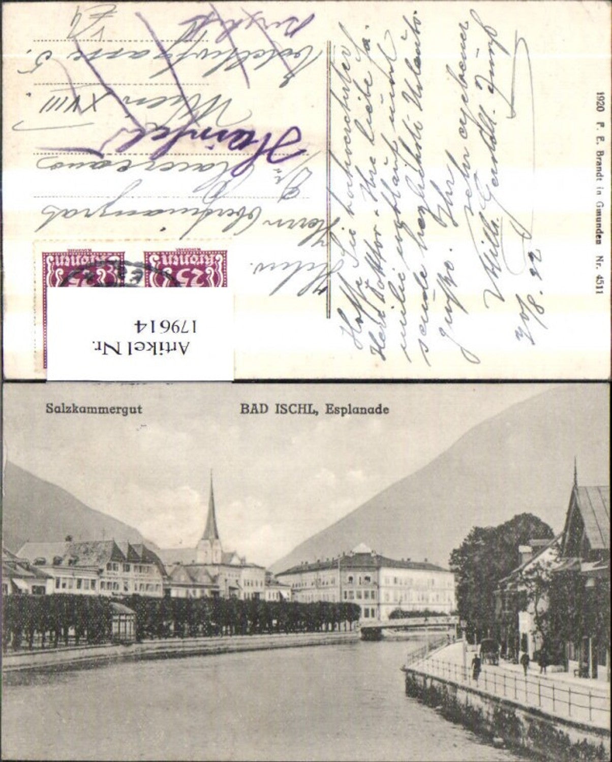 179614,Salzkammergut Bad Ischl Esplanade Partie pub Brandt 4511