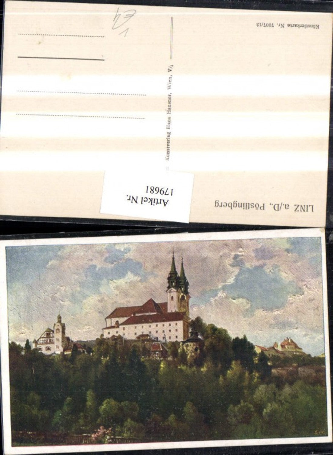 179681,Künstler AK Lehr Linz a. d. Donau Pöstlingberg Kirche pub Hans Hausner