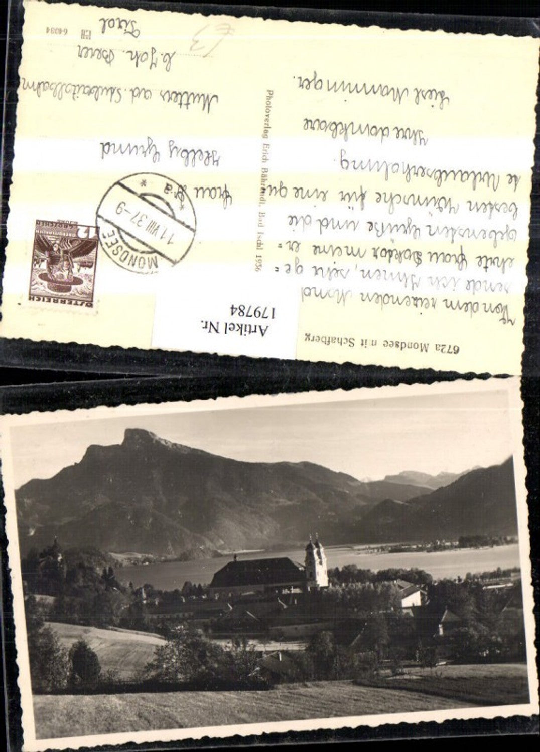 179784,Mondsee m. Schafberg Teilansicht