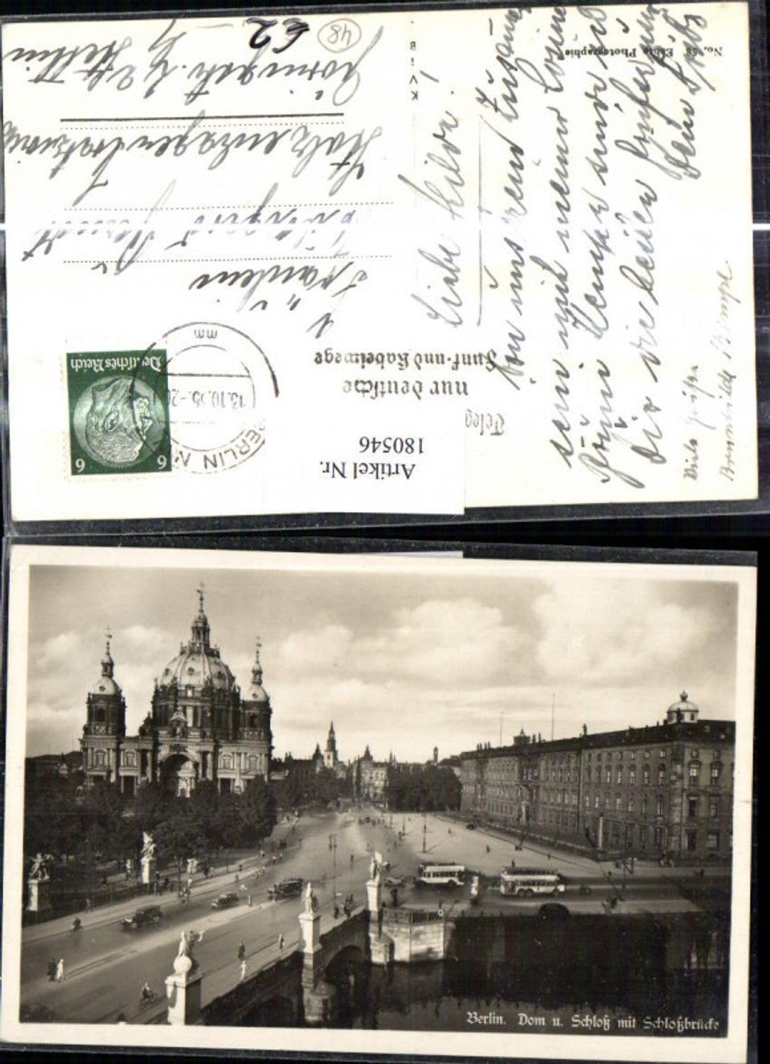 180546,Berlin Dom u. Schloss m. Schlossbrücke Brücke Straßenansicht