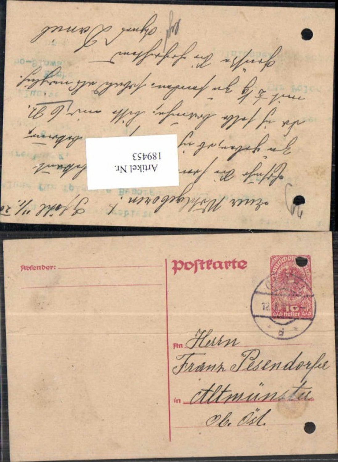 Alte Ansichtskarte – Old Postcard