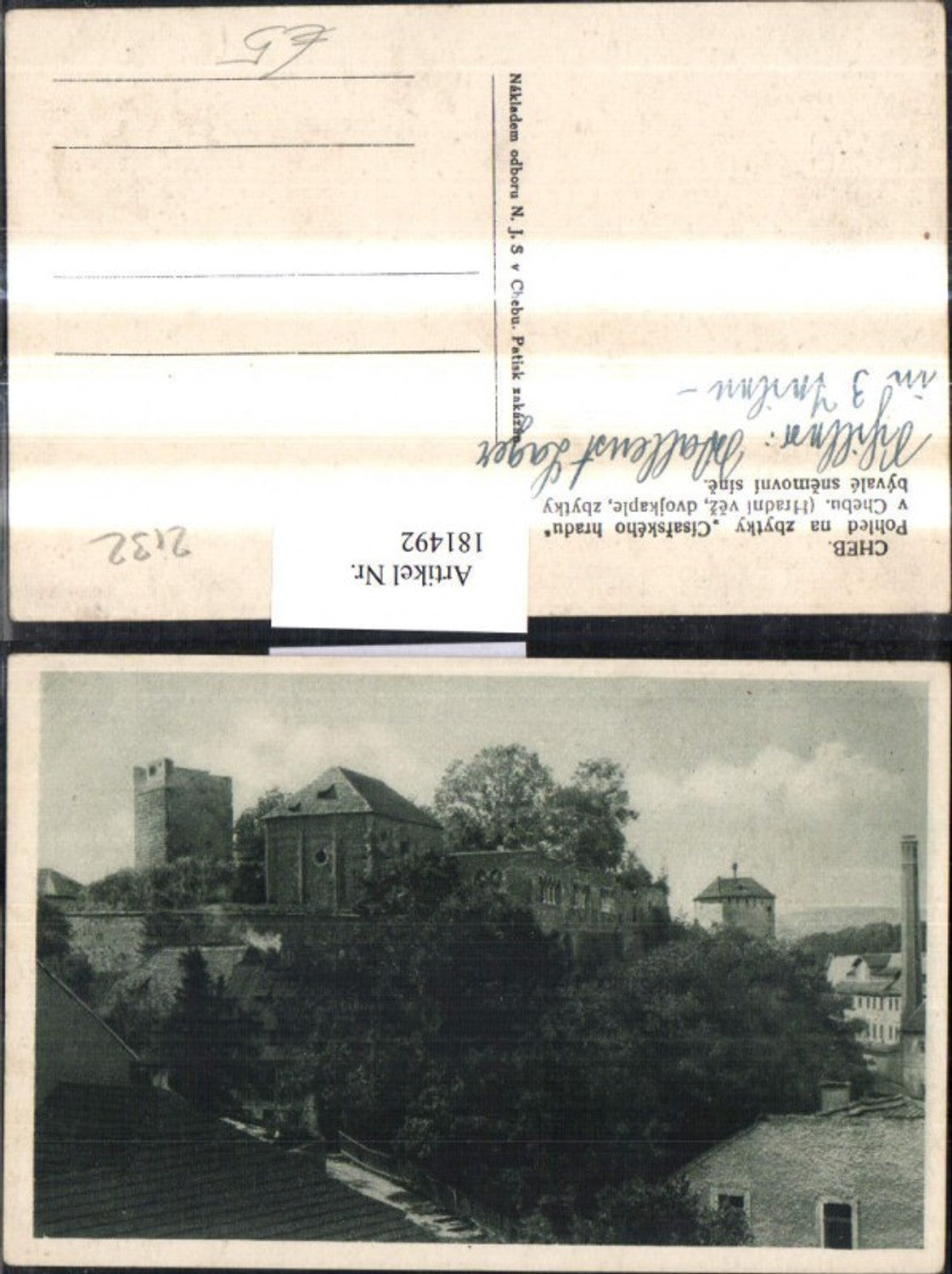 181492,Karlsbad Eger Cheb Burg Pohled na zbytky Cisarskeho hradu v Chebu