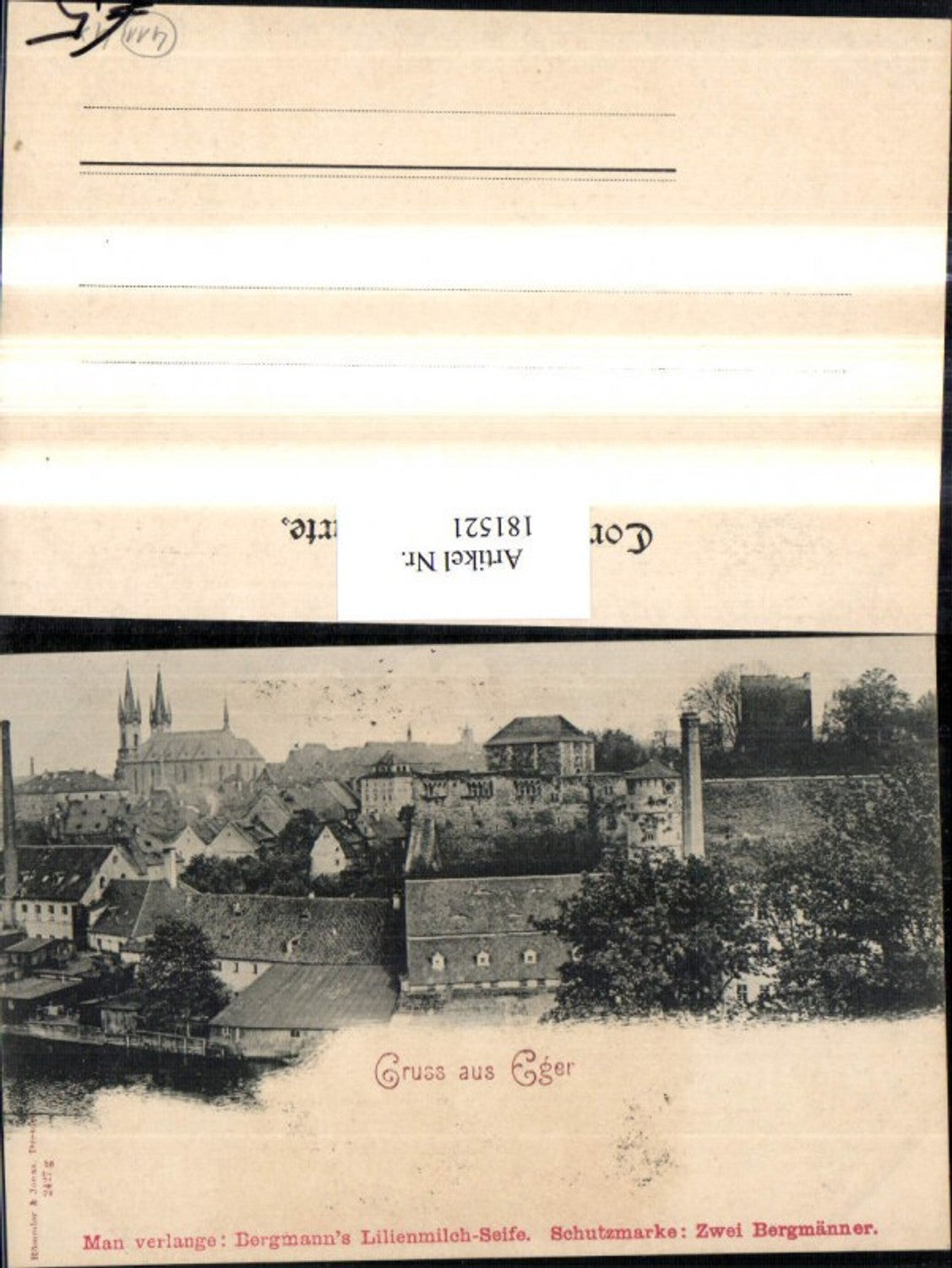 181521,Karlsbad Gruß aus Eger Teilansicht Burg