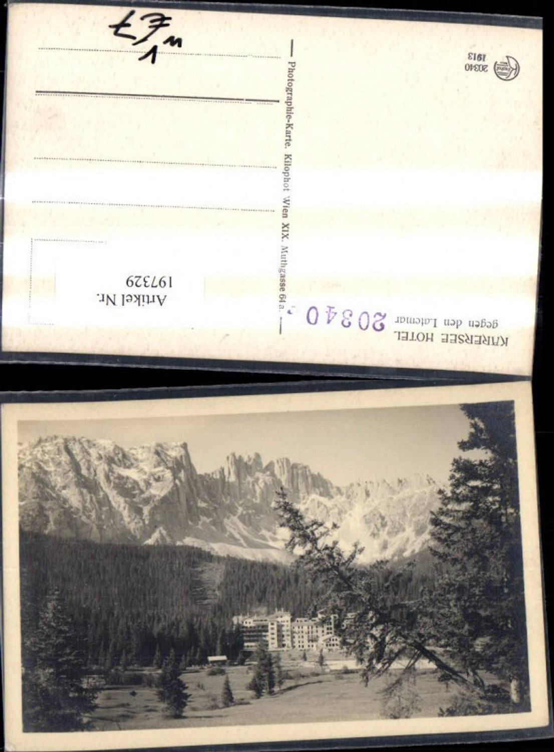 197329, Trentino Carezza Hotel near d. Latemar Welschnofen pub Kilophot 20340