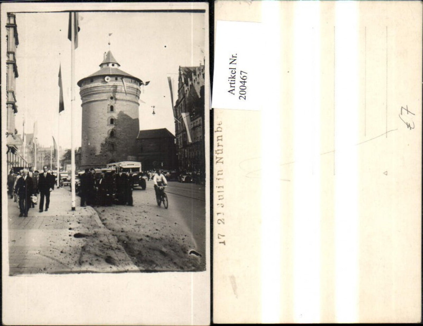 200467,Juli in Nürnberg Straßenansicht Wasserturm Turm