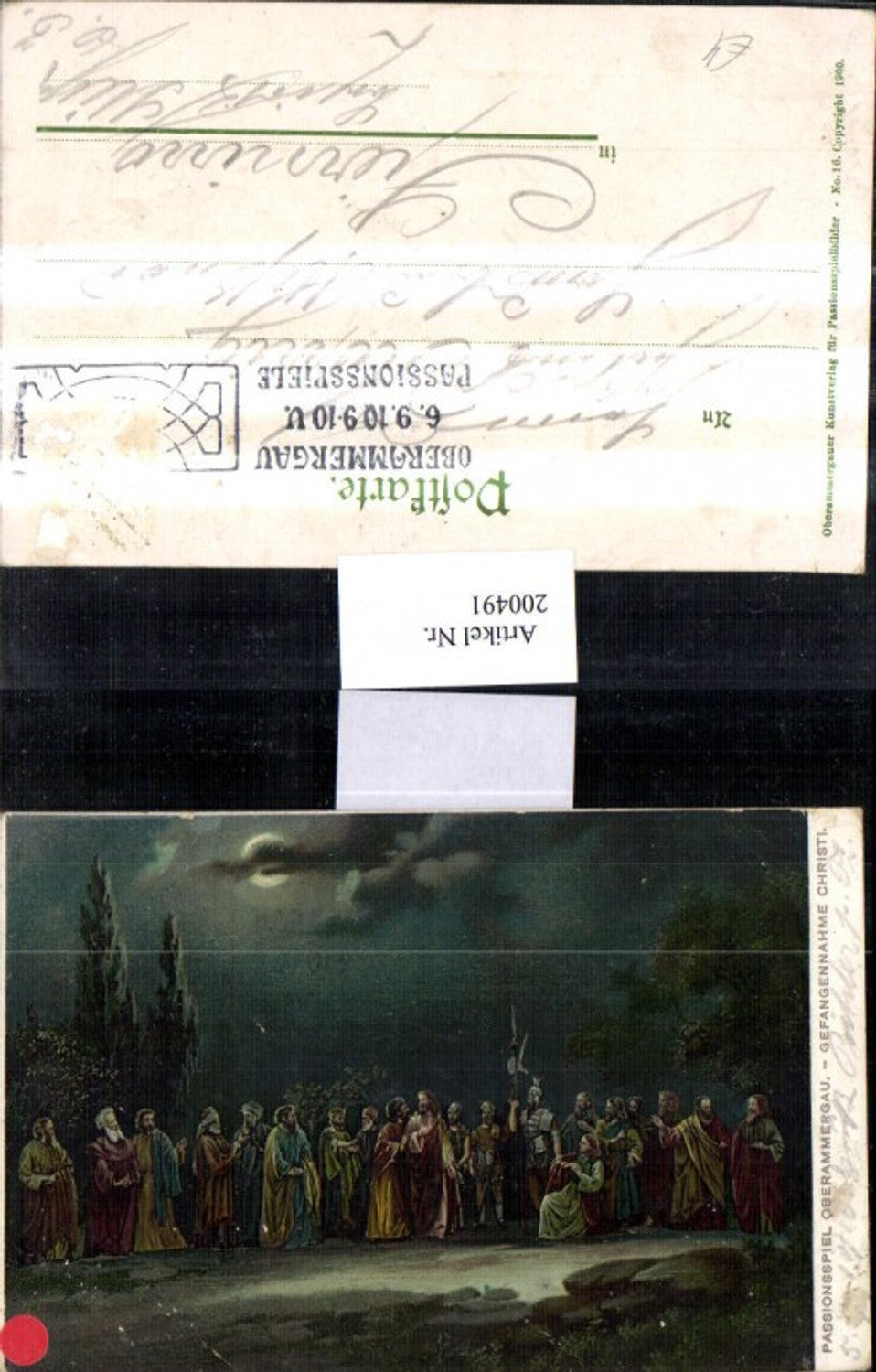200491,Passionspiel Oberammergau Gefangennahme Christi Mondschein Mond