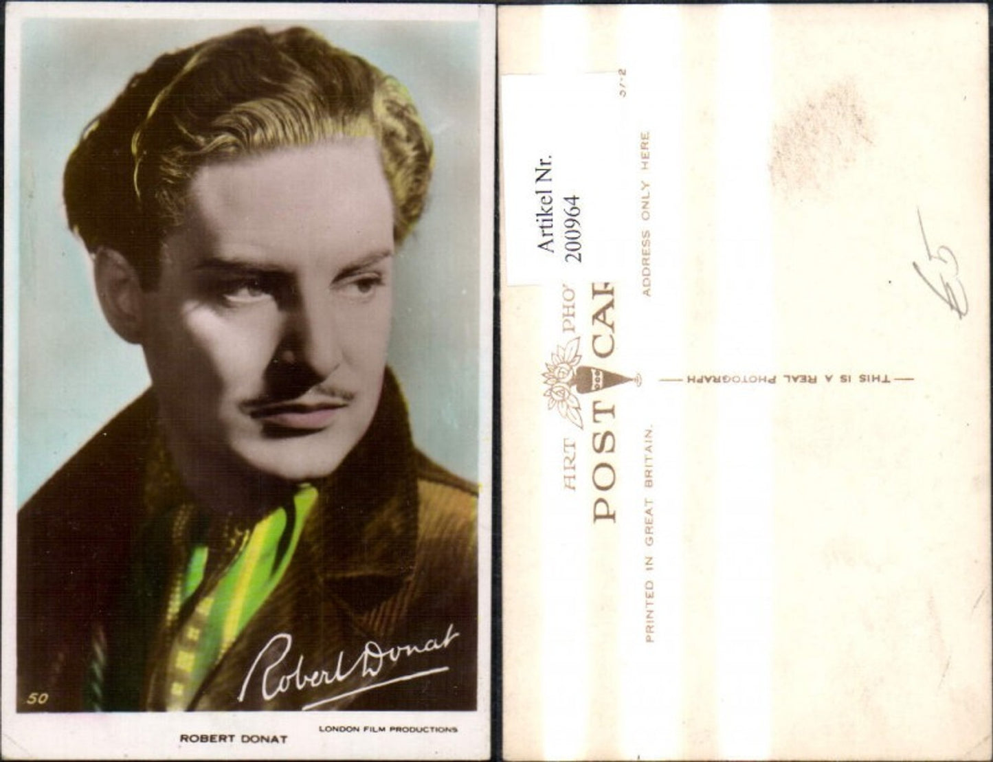 200964,Robert Donat Portrait