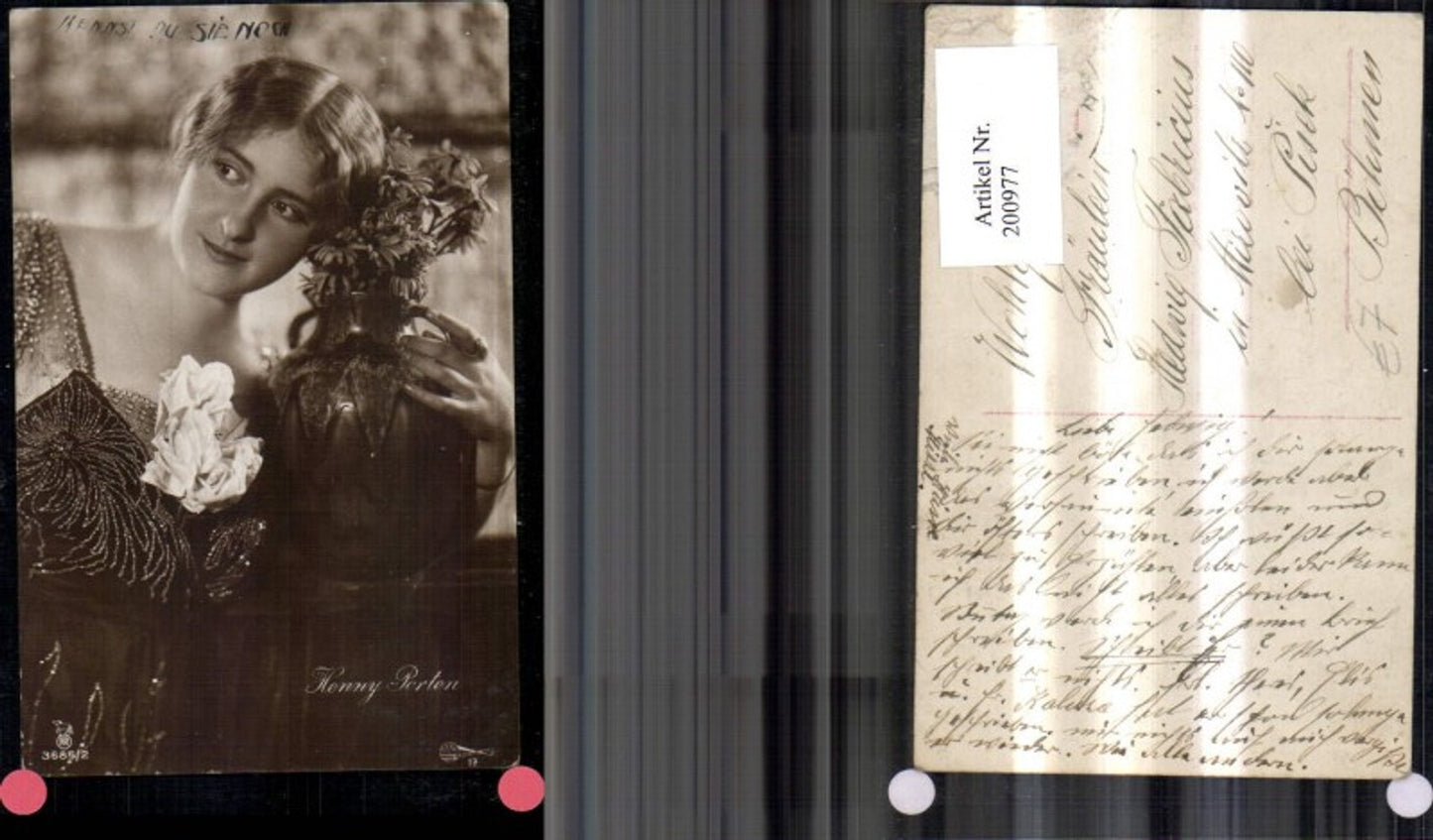 200977,Henny Porten m. Blumen Vase pub RPH 3685/2