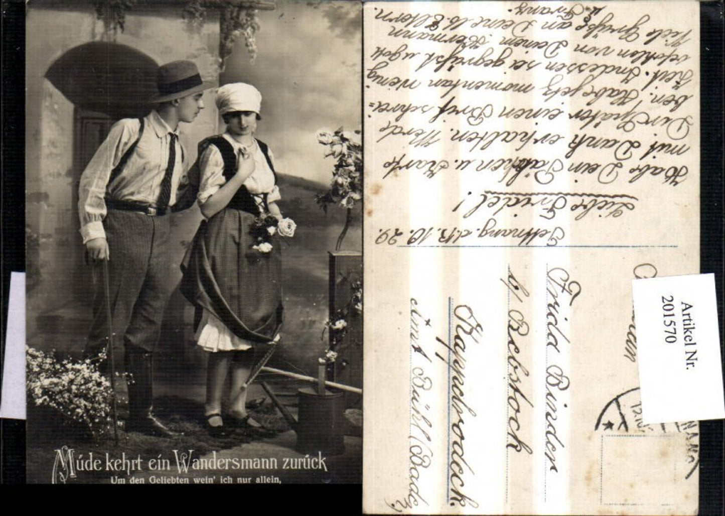 201570,Liebe Frau Mann Müde kehrt ein Wandersmann zurück Spruch