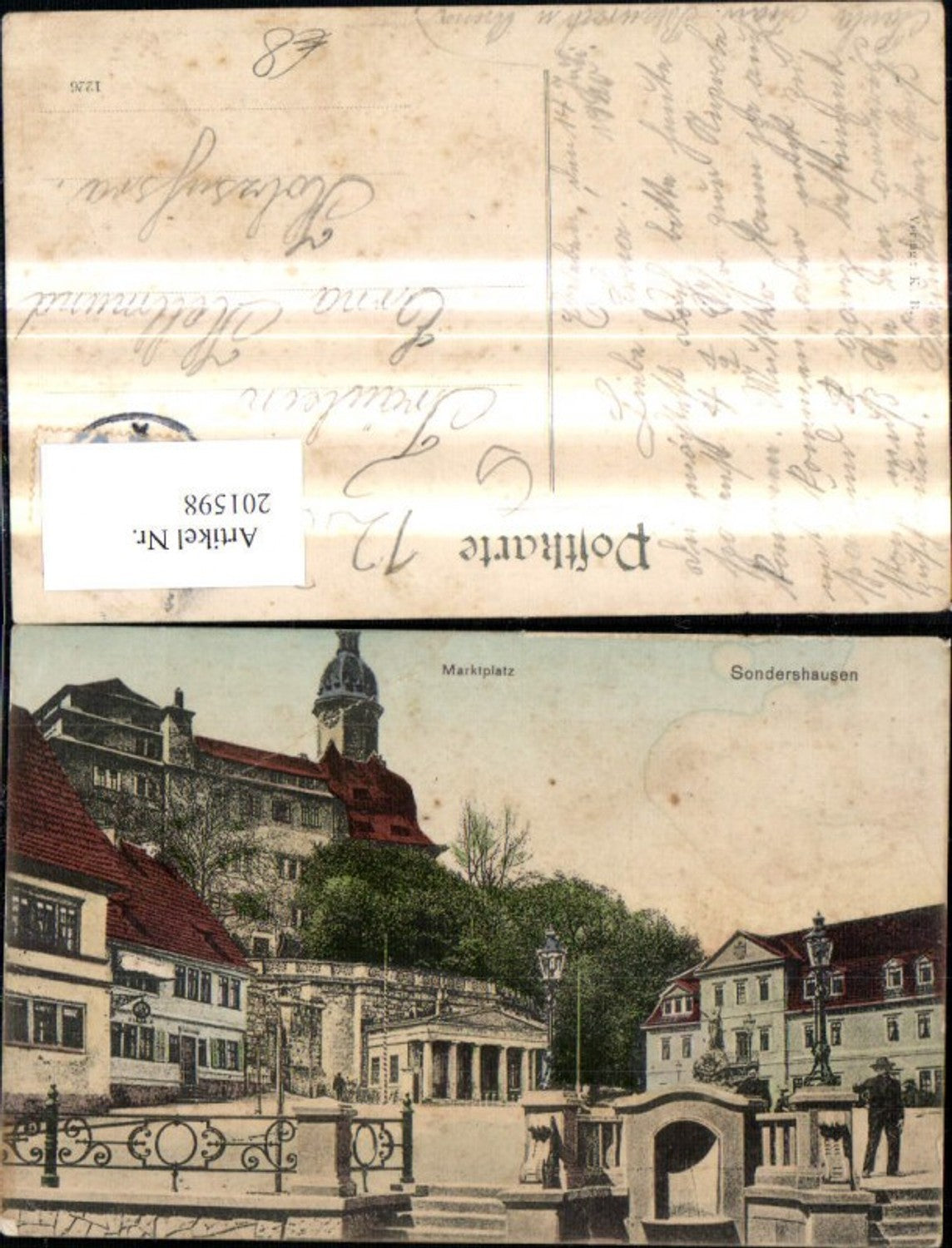 201598,Sondershausen Marktplatz Platz Kirchenturm