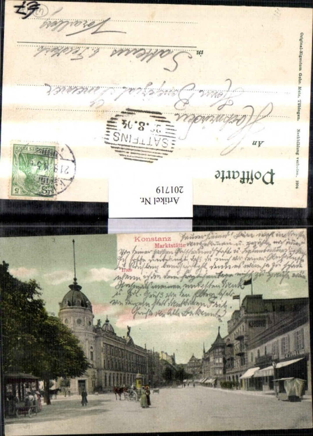201719,Konstanz Marktstätte Straßenansicht Krone