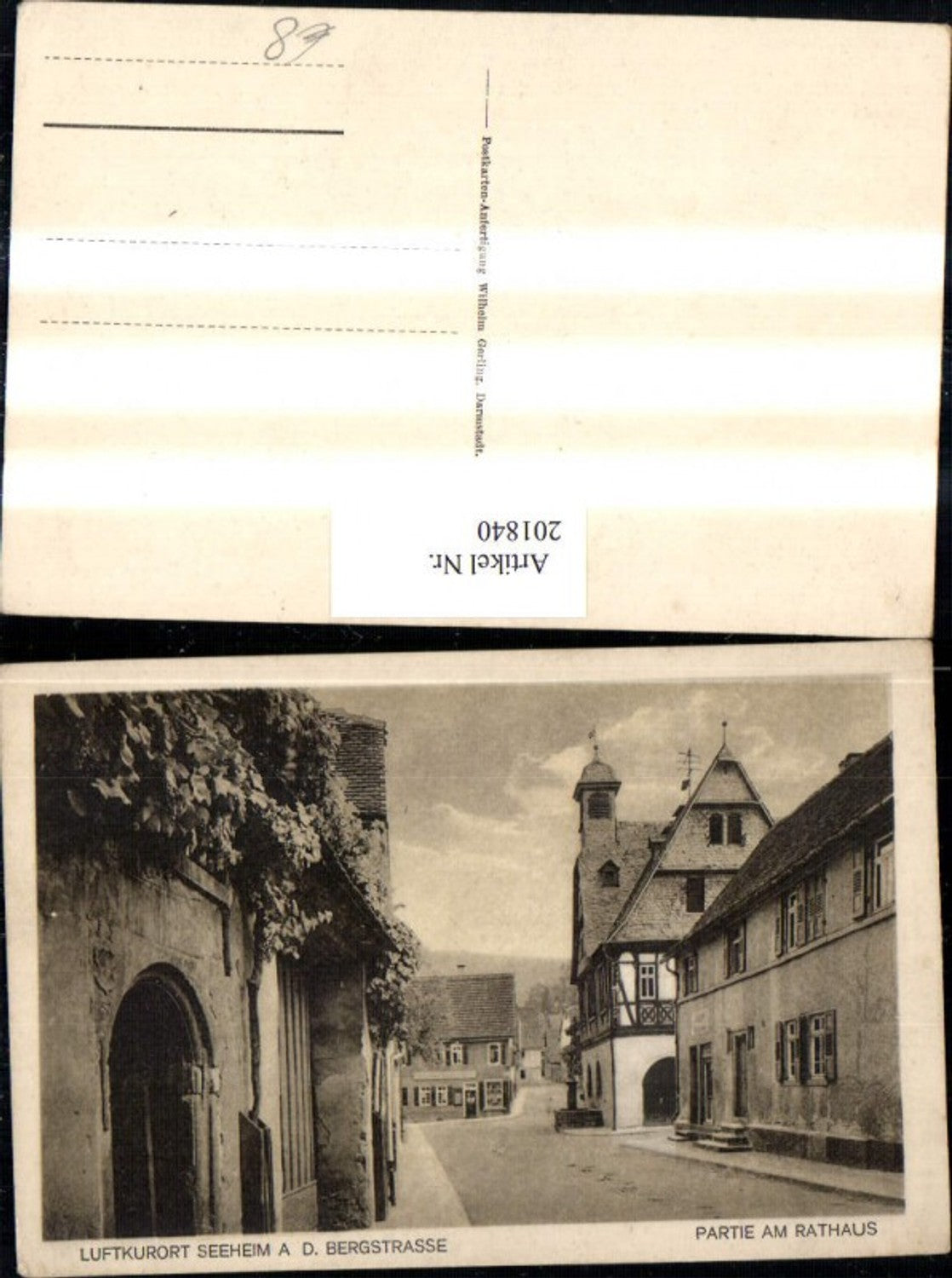 201840,Seeheim an der Bergstraße Straßenansicht Rathaus