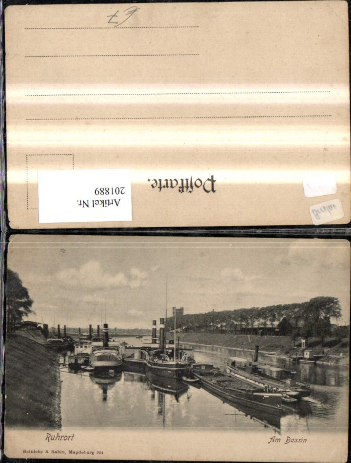 201889,Ruhrort Am Bassin Schiffe Dampfer