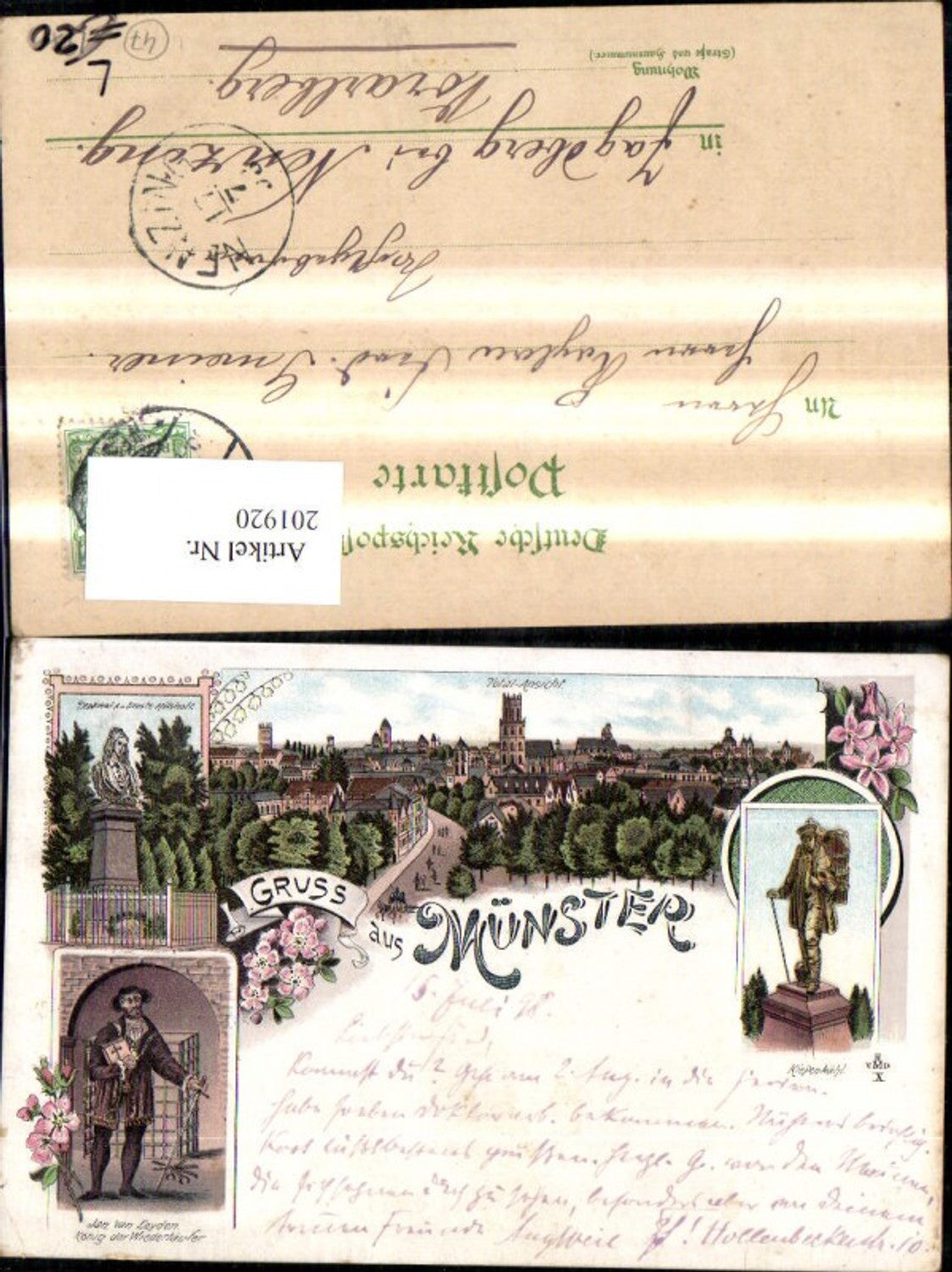 201920,Litho Münster Jan v. Leyden König d. Wiedertäufer Kiepenkähl